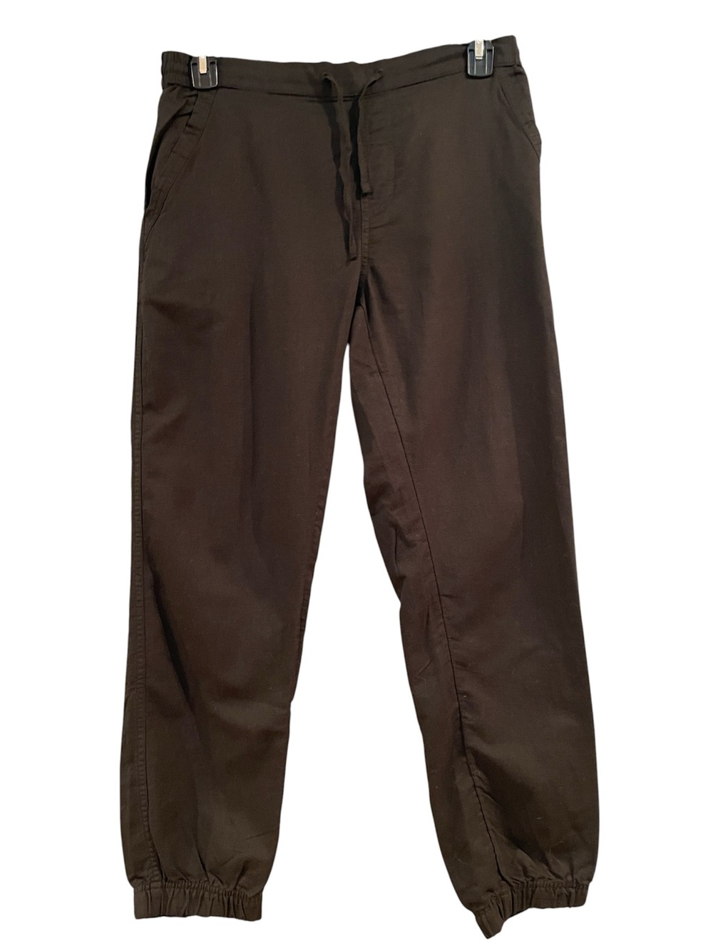 Pact Black Drawstring Joggers pants size  medium cotton hemp